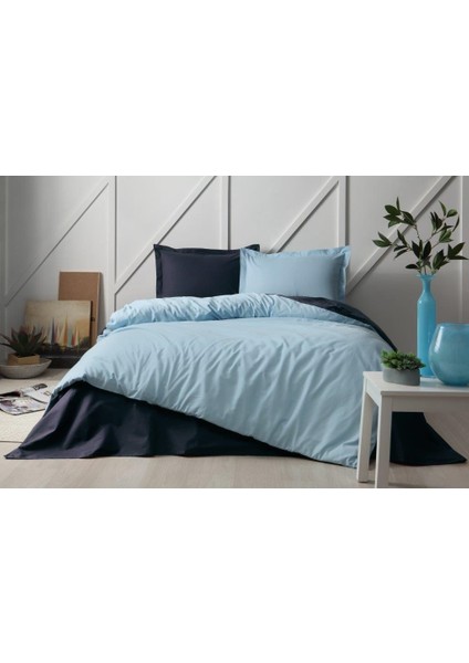 Colormix Tek Kişilik Nevresim Takımı Mint-Indigo