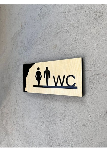 Wc Tuvalet Tabelası 25X10 cm Kapı Yönlendırme Levhası Büyük Boy fiyatları