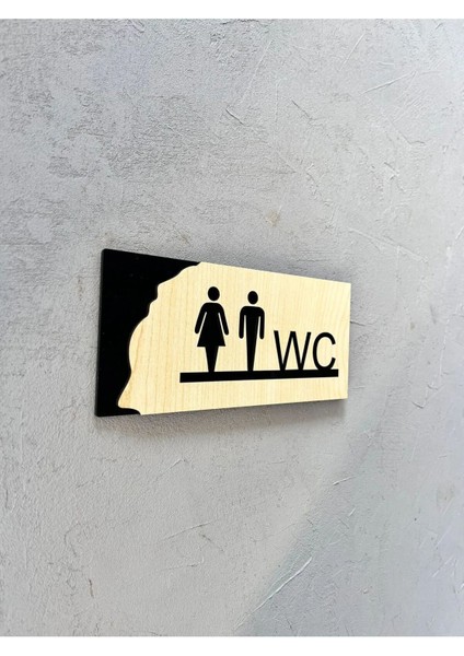 Wc Tuvalet Tabelası 25X10 cm Kapı Yönlendırme Levhası Büyük Boy modelleri