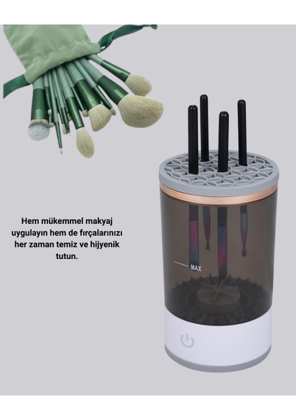 Profesyonel 13’lü Makyaj Fırçası + USB Fırça Temizleyici Ikili Set fırsatları