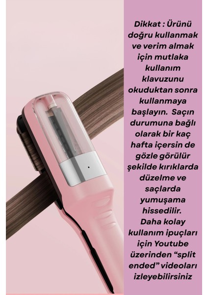 Kablosuz Şarjlı Pembe Saç Kırık Alma Makinesi, Kolay ve Pratik Kullanım Sağlar modelleri