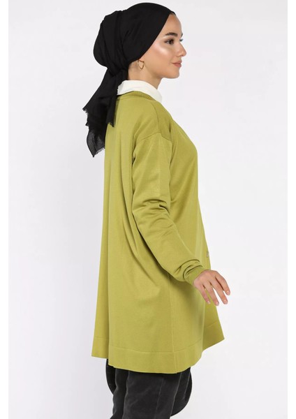 Çiçek Figürlü Ön Düğmeli Tesettür Triko Hırka (S-M-L-Xl Beden Uyumludur.) P-00018076 modelleri