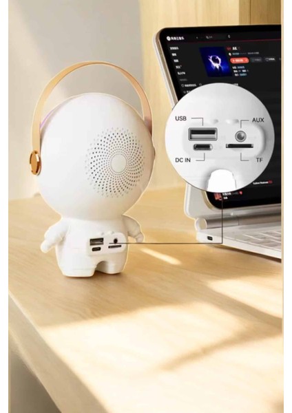 Mini Karaoke Astronot Bluetooth Speaker Karaoke Mikrofon fiyatları