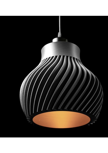 Ridged Pendant Lamp – Siyah Modern Avize modelleri