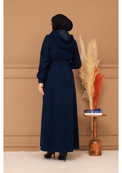 Kışlık Kadın Kaşe Pardesü Kapşonlu 58008 indirimleri