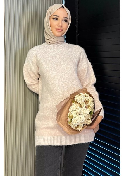 Bisiklet Yaka Çift Renkli Tesettür Triko Tunik (S-M-L-Xl Beden Uyumludur.) P-00018415