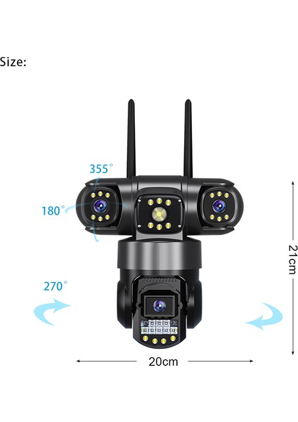 6mp 4g Lte Güvenlik Kamerası - Sım Kart Takılır, H.265, Çift Yönlü Ses & Ses Alarmı, Tf Kart Depolama, IP66 Su Geçirmez, Iç & Dış Mekan (12V Adaptör Hariç) indirimleri