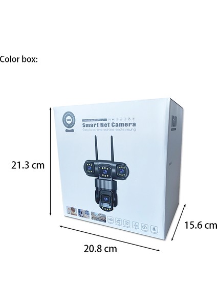 6mp 4g Lte Güvenlik Kamerası - Sım Kart Takılır, H.265, Çift Yönlü Ses & Ses Alarmı, Tf Kart Depolama, IP66 Su Geçirmez, Iç & Dış Mekan (12V Adaptör Hariç)