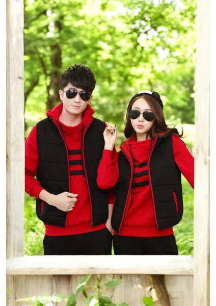 Kışlık Sevgili Kombini Kadın Üçlü Eşofman