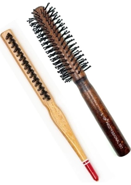 Çok Renkli Profesyonel Yanmaz Topuz Saç Fırçası Seti, 2'li, Kaliteli ve Şık Tasarım fiyatları