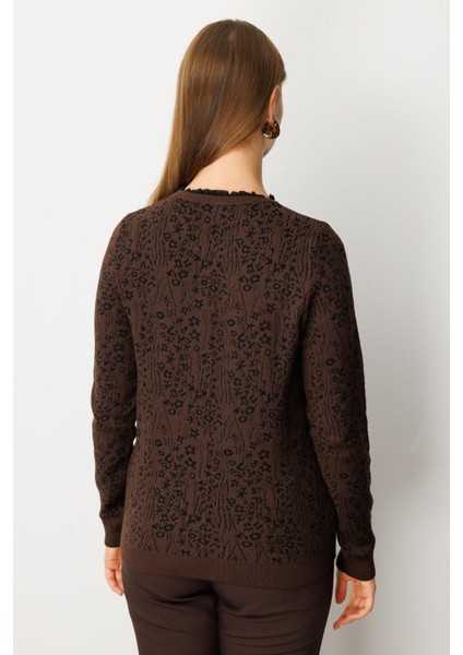 65368 Onteks Kazak Kendinden Desenli Önü Düğmeli modelleri