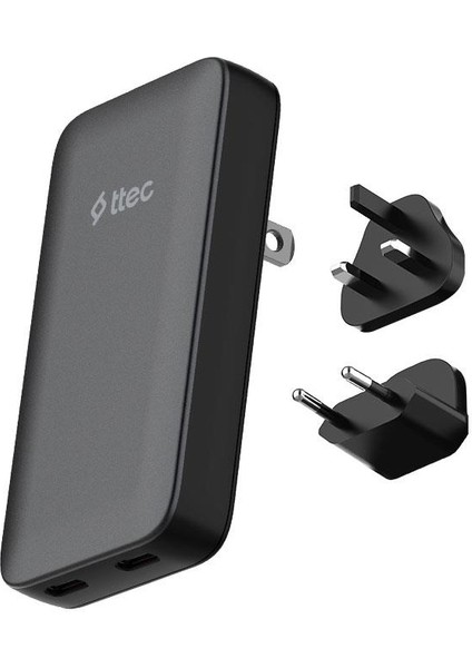 Smartcharger Trio Gan 65W Pd Avrupa-Ingiltere-Amerika/avustralya Uluslararası 2SCG06S