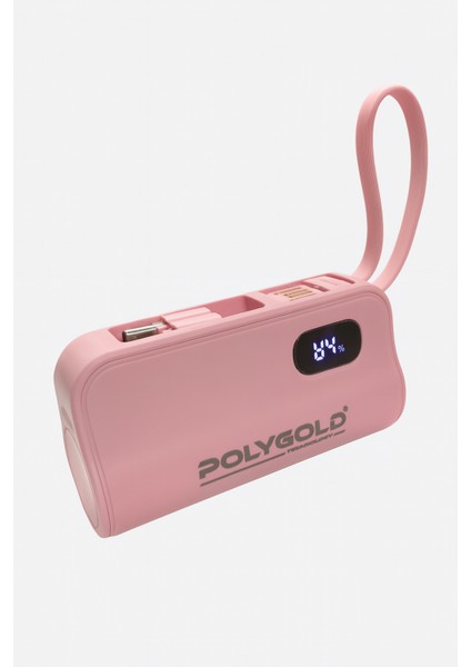 Digimonster K13 | 5000MAH Taşınabilir Powerbank | Hızlı Şarj | Usb, Type-C, Lightning Uyumlu- Pembe modelleri