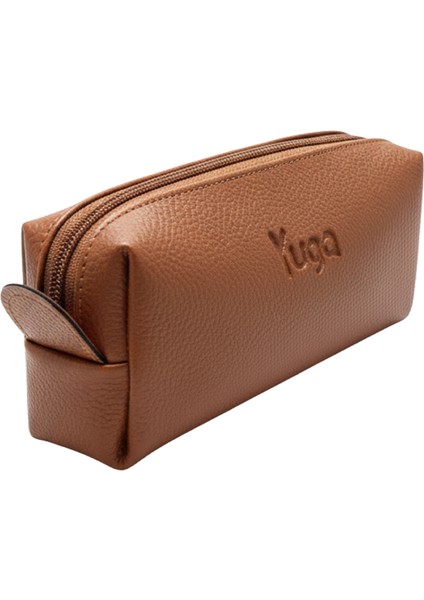 Tek Gözlü Suni Deri Kalem Çantası Taba indirimleri