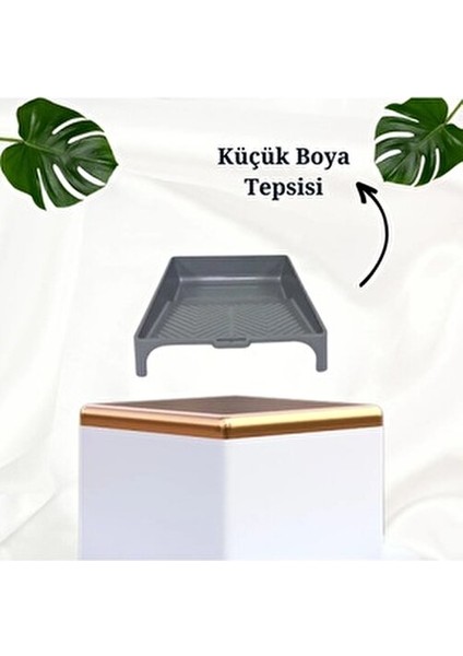 Kadife Rulo Fırça Seti 5cm Yedekli Zemin Fırçaları ve Boya Kabı ile fiyatları