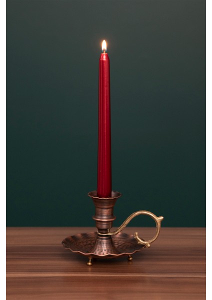 2'li Set Gaziantep Bakır Şamdan Set Şamdan-Mumluk Set El Işlemesi Dövmesi Yük:9,5 cm KALINLIK:0,80MM fiyatları