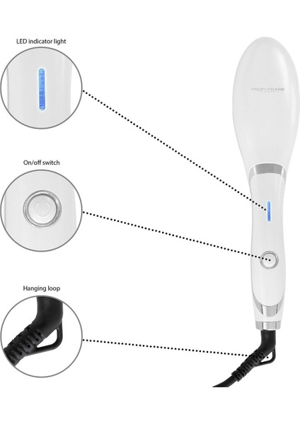 Beyaz Saç Düzleştirme Fırçası Pc-Gb 3021, Kolay ve Pratik Kullanım Sağlar. fırsatları