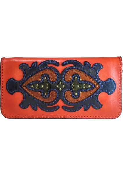 El Yapımı (Handmade) Çok Bölmeli Hakiki Deri Kadın Cüzdan Isfahan 40020