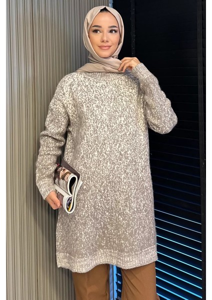 Bisiklet Yaka Çift Renkli Tesettür Triko Tunik (S-M-L-Xl Beden Uyumludur.) P-00018415