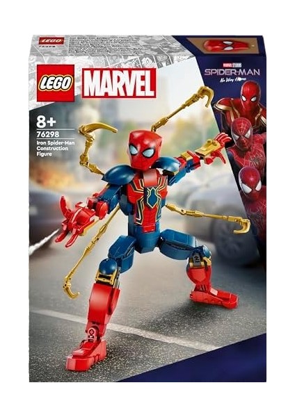 | Iron Örümcek Adam Yapım Figürü 76298, 8 Yaş ve Üzeri Süper Kahraman Seven Kız ve Erkek Çocuklar Için Koleksiyonluk Oyuncak Yapım Seti, Çocuklar Için Doğum Günü Hediyesi Fikri (303 Parça) modelleri