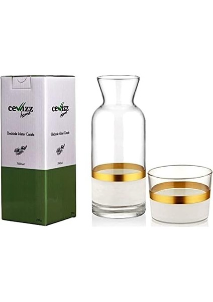 Başucu Sürahisi - Yatağınızın Yanında Bulunacak Gece Yarısı Içeceği Için Bardak ve Şişe - Cam Sürahi 500 Ml/bardak 220 ml - Güzel Hediye Kutusu (Ice) fiyatları