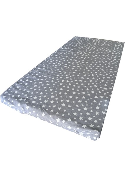 Bebek Yatağı 60X120X6 cm Vip Oyun Parkı Sünger Yatak-Gri Yıldız fiyatları