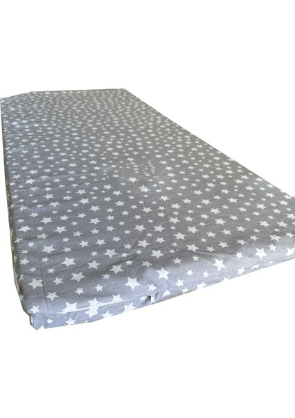 Bebek Yatağı 60X120X6 cm Vip Oyun Parkı Sünger Yatak-Gri Yıldız modelleri
