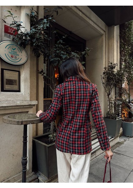 Rengastyle Kadın Fleto Cep Düğme Detay Tüvit Kumaş Astarlı Blazer Ceket fırsatları