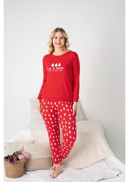 Kadın Bisiklet Yaka Düğmesiz Kışlık Termal Bilek Manşetli Jogger Uzun Kol Cepli Pijama Takımı fırsatları