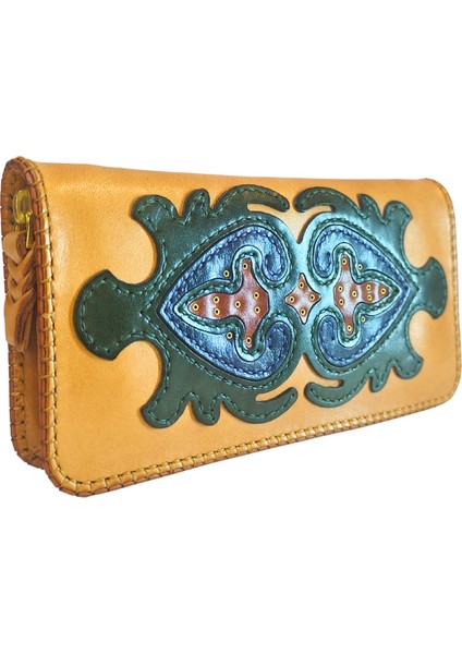 El Yapımı (HANDMADE) Çok Bölmeli Hakiki Deri Kadın Cüzdan Isfahan 40020 modelleri