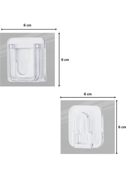Bfs Eşya Sabitleme Askısı 10 Çift Şeffaf Çift Taraflı Yapışkanlı Geçmeli Klips indirimleri