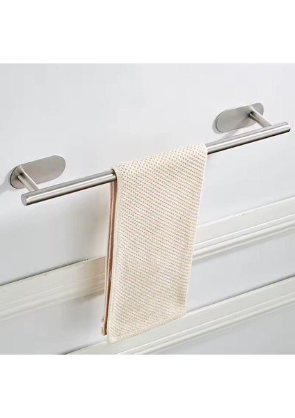 50 cm Paslanmaz Çelik Kendinden Yapışkanlı Oval Kesim Banyo Havluluk