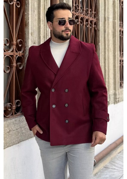 Erkek Iç Astarlı Çift Cepli Kaşe Kaban P-00018435 fiyatları