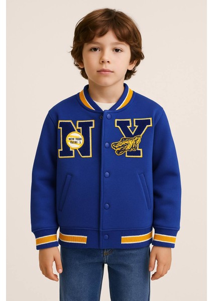Çocuk Kolej Tarzı Ny Boomber Ceket