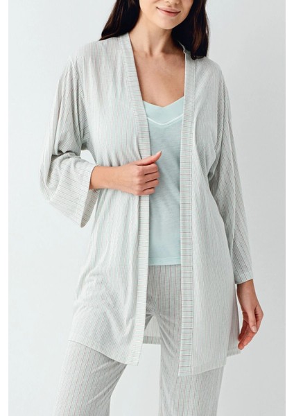 9052 Kadın Sabahlıklı Ip Askılı Pijama Takımı-Nil fırsatları