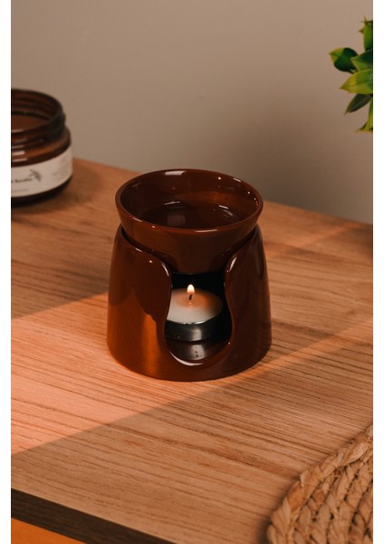 Bordo Özel Tasarım Seramik El Yapımı Buhurdanlık | Mumluk | Dekoratif (1 Adet Tealight Mum Ile) fiyatları