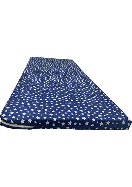 Sünger Yatak 80X180X6 Cm, Yer Yatağı,yer Minderi,şantiye,karavan,deprem Yatağı-Lacivert Yıldız modelleri