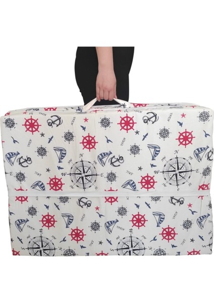 Katlanır Yatak Yer Yatağı Sünger Yatak Taşınabilen Tek Kişilik 80X180 Marin-6 cm