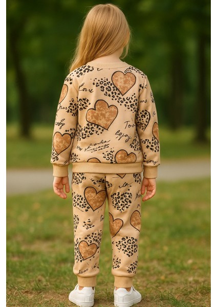 Kız Çocuk Pamuklu Baskılı Takım I Okul,kreş ve Park Için Rahat Günlük Giyim (1 Beden Büyük Alınız) modelleri