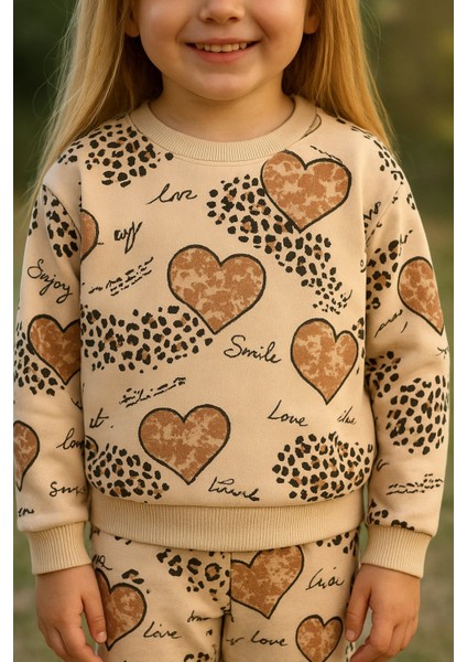 Kız Çocuk Pamuklu Baskılı Takım I Okul,kreş ve Park Için Rahat Günlük Giyim (1 Beden Büyük Alınız) fırsatları