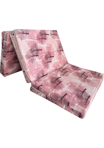 Katlanır Yer Yatağı ve Tek Kişilik Sünger Katlanır Minder Yatak 90X190X10 Cm-Pembe Ağaç fiyatları