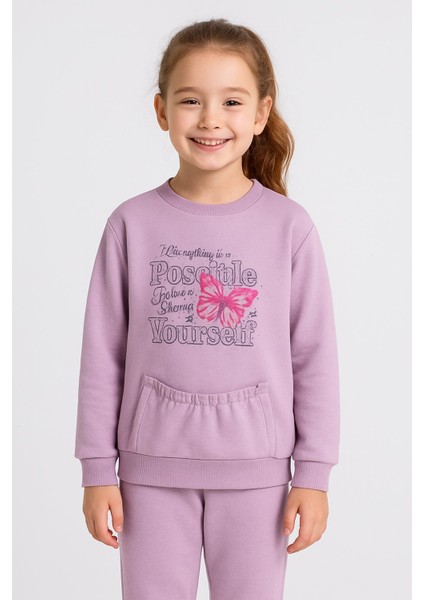 Kız Çocuk Baskılı Pamuklu Ikili Takım I Rahat ve Şık Spor ve Günlük Takım Pamuklu (4-12 Yaş) indirimleri