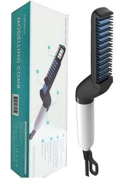 Çok Fonksiyonlu Sakal Düzleştirici ve Modelleme Tarağı Siyah/beyaz