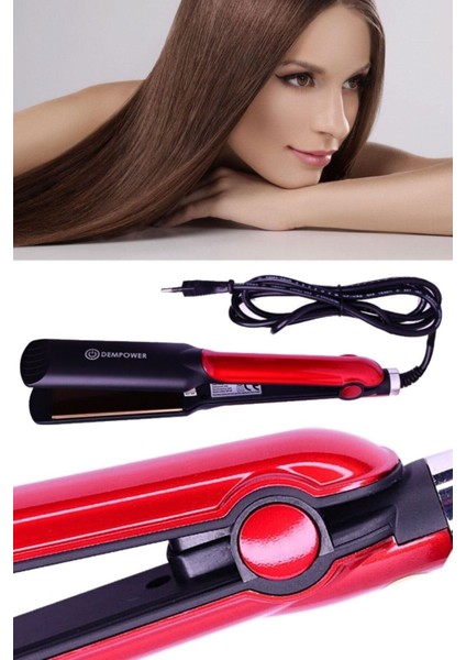 4 Kademeli Profesyonel Saç Düzleştirici ve Kıvırıcı Demir, Pembe, 220°C