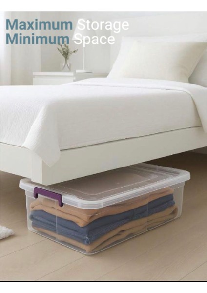 30 Lt Baza Altı Tekerlekli Çok Amaçlı Saklama Kutusu