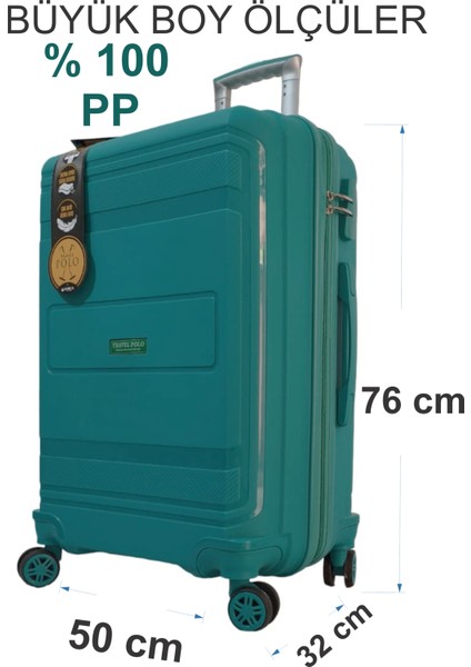 ☾ ✩ 𝐓𝐔̈𝐑𝐊 𝐘𝐈𝐋𝐃𝐈𝐙𝐈 ☾ ✩ Travel Polo Esnek Kauçuk Üstün Kaliteli Büyük Boy Valiz 𝟕𝟓 𝐜𝐦 fiyatları