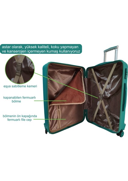 ☾ ✩ 𝐓𝐔̈𝐑𝐊 𝐘𝐈𝐋𝐃𝐈𝐙𝐈 ☾ ✩ Travel Polo Esnek Kauçuk Üstün Kaliteli Büyük Boy Valiz 𝟕𝟓 𝐜𝐦 indirimleri