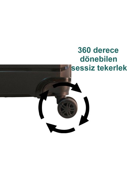 ☾ ✩ 𝐓𝐔̈𝐑𝐊 𝐘𝐈𝐋𝐃𝐈𝐙𝐈 ☾ ✩ Travel Polo Esnek Kauçuk Üstün Kaliteli Büyük Boy Valiz 𝟕𝟓 𝐜𝐦