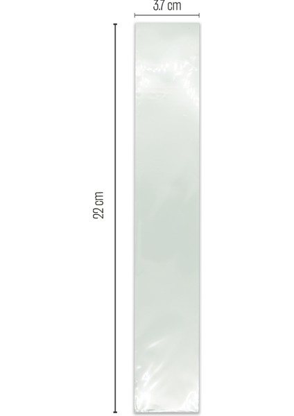 3.7*22 İç Sedefli OPP (Parlak-İçi Beyaz) Jelatin 1000 Adet