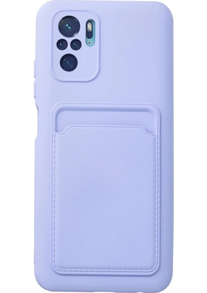 Bfs Xiaomi Redmi Note 10S Kılıf Kelvin Kartvizitli Silikon - Lila